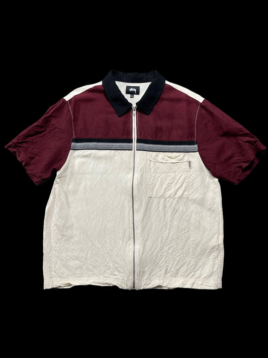 STUSSY ZIP OVERSHIRT (L)